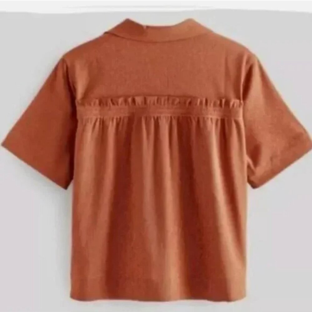 Athleta Oversized Echo Top Size Medium Rust Quick… - image 5